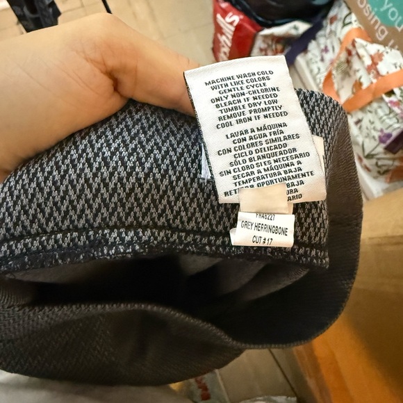 Ava & Viv Gray Herringbone Pull On Pants - Picture 4 of 5